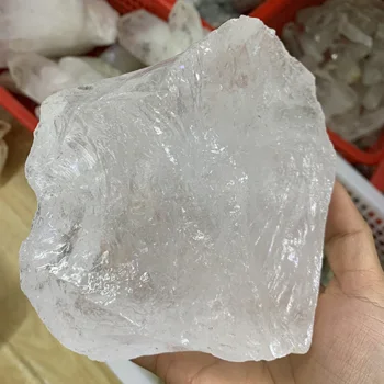  1 кг непреработен прозрачен кварцов камък, естествени необработени камъни исцеляющий crystal рейки