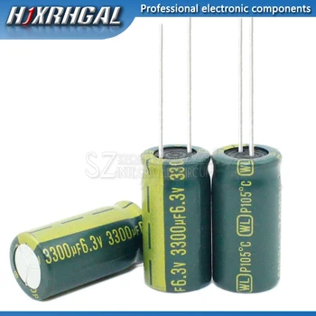  10шт Алуминиеви електролитни кондензатори 3300uF 6.3 V 10*20 Електролитни кондензатори hjxrhgal