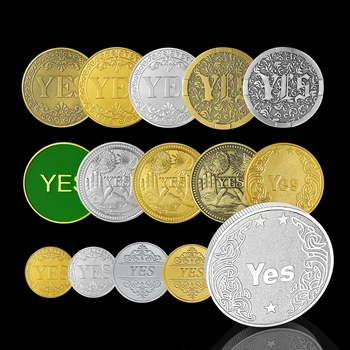  15 комплекти монети Decision О, НЕ, метални монети Лъки, Творчески забавен подарък, колекция пури в ограничени бройки икони