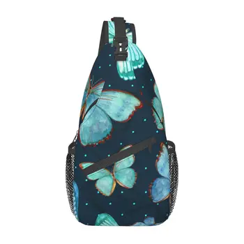  2023 Нагрудная чанта Мъжки ежедневни чанти-месинджър Модни дамски нагрудная чанта Ретро Прекрасни летящи пеперуди Бяла чанта чанта за телефон