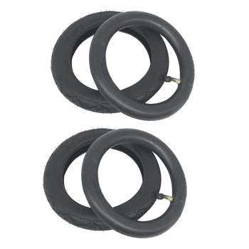  2X 8-инчов гума с добро качество 8X1 1/4 Комплект гуми за скутери и вътрешната тръба с извит капак, подходяща за колоездене електрически /газови гуми за скутер