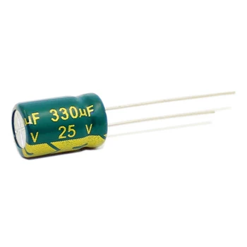  30шт 25V330UF 8*12MM Висококачествени Алуминиеви електролитни кондензатори с високо качество 8*12MM 330UF 25V