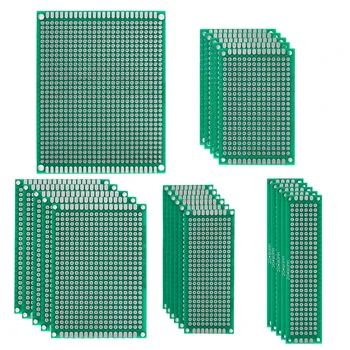  31шт 2x8 3x7 4x6 5x7 7x9 cm double sided комплекти печатни платки, осигуряващи основата за електронна платка на прототип на diy