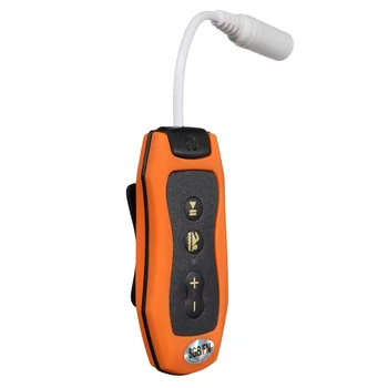  8 GB MP3-плейър Плуване под вода Гмуркане Спа + FM-радио Водоустойчиви Слушалки Оранжево