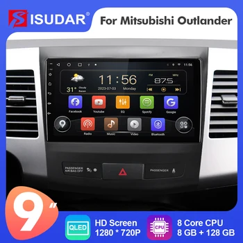  Android 12 Isudar 9-инчов автомобилен радиоприемник за Mitsubishi Outlander 3 въз основа на 2007-2012 Carplay Auto Стерео без 2din