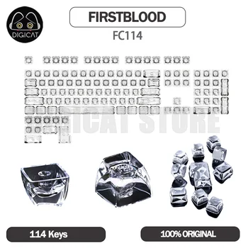  Firstblood FC114 Прозрачна Капачка За Ключове 114Keys PC Keycaps FCSA За Механична Клавиатура Геймър Персонализирани Капачки За Ключове Аксесоари Подаръци