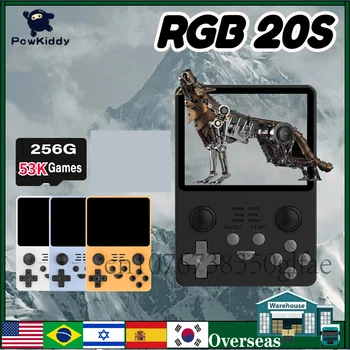  RGB20S POWKIDDY Ретро Система с Отворен Код, Преносим Мини Игрална Конзола Linux System RK3326 3500 mah Детски подаръци, подарък за рожден ден