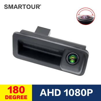  SMARTOUR 180 градуса CCD Дръжка на Багажника на Автомобила Камера за Задно виждане AHD 1080P Камера за Ford Mondeo, Fiesta, S-Max, Focus 2C, 3C