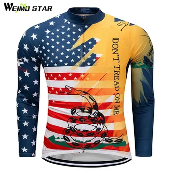  Weimostar, 100% Полиестер, Есенна мъжка велосипедна фланелка с дълъг ръкав, Дишаща велосипедна облекло САЩ, Бързосъхнеща Велосипедна облекло за колоездене