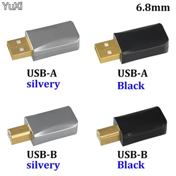 YuXi, 1бр USB 2.0 Кабел за пренос на данни САМ USB A USB B Конектор USB 2.0 Жак Tail Конектор Sockect Порт Sockect Метален Корпус