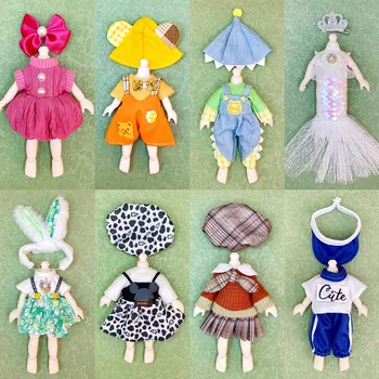  аксесоари за кукольной дрехи 16 см, сменное рокля Bjd 12 см, Ob11, сладка принцеса JK, всекидневни едно парче комплект аксесоари, рокли със собствените си ръце за момичета, Играчка