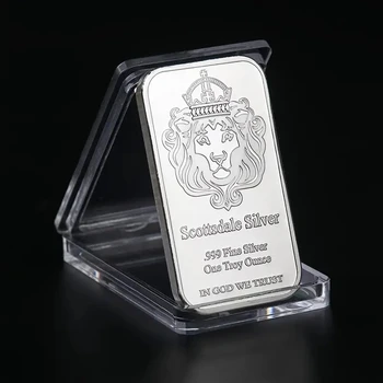  Бар на среброто с мед покритие Scottsdale, 1 унция, немагнитный блок сребро