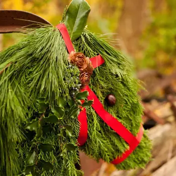  Венец от главата на коня, Коледна украса ферма за декор за Хелоуин, домашни любимци