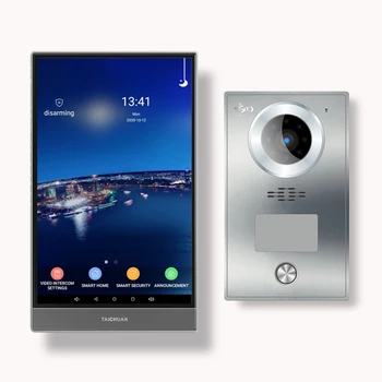  гореща продажба система домофонна за апартаменти на Android с 8-инчов LCD дисплей с гладка сензорен екран ip-домофони sasha smart home security system домофони