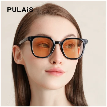  Дамски Слънчеви очила PULAIS Female 2023 New Senior Sense Декор За Отслабване Лицето Мъжки Слънчеви Очила За шофиране PS20076