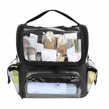  Дамски чанти от PVC, раница за инструменти за грим, фризьорски салон, прозрачна, водоустойчива чанта за пътуване, фризьорски аксесоари