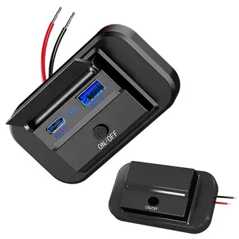  Зарядно за кола Usb, бързо зарядно устройство за телефон, Компактно и пылезащитное зарядно за кола за телефон PD и QC3.0 за високоговорители, таблети, батерии