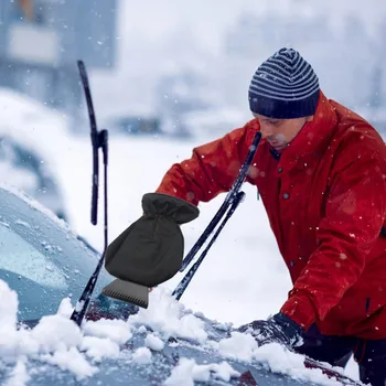  Зимна кола с защитен калъф, лопата за сняг, колата е с плюшени дръжка, лопата за борба с лед, топли ръкавици, лопата за сняг.
