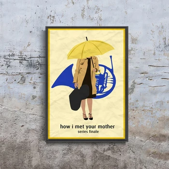  Как се Запознах с Твоята майка HIMYM Tv Класически Плакат на Филма Художествена Корица Украса на Дома стена Живопис Печат Върху платно (Без рамка)