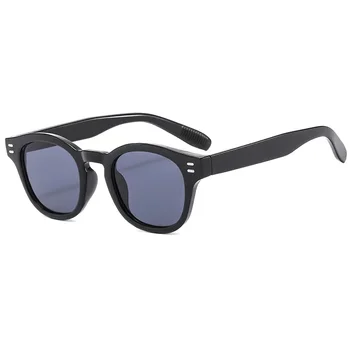  Класически, овални слънчеви очила с двоен нокът Женски Tide Street Shot Нови Ретро слънчеви очила с появата на кант Слънчеви очила за Мъже