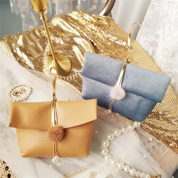  Кожа / байковая преносима чанта за бонбони за сватбени партита, Великденски декорации, детска душа, Рамадан Ейд Мубарак, опаковъчна хартия