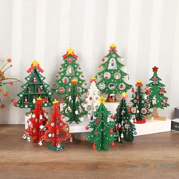  Коледно дърво, Детска Стерео Ръчно изработени, Оформление на сцената на Коледната Елха, Коледни украси, Декориране на Горещи