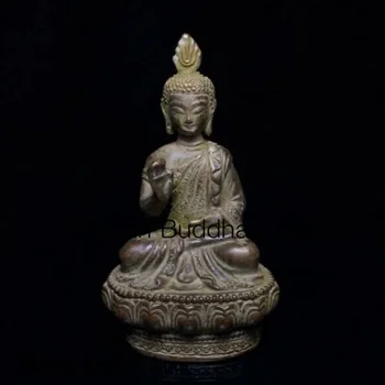  Красива Стария Тибет Тибетски бронзовата Статуя на Буда в будизма Прогонване на Нечистата Сила на света богатство