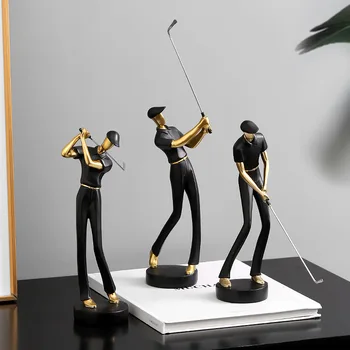  Креативна Статуя на Човек за голф, Художествен Занаят, Спортна Фигурка за голф, Офис Декор, Аксесоари, Модерна Декорация за дома, декорация за хол