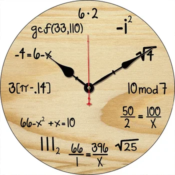  Математическа формула Потребителски часовник Дигитални стенни часовници с Големи Безшумни Часовници Семейство, Любовници, Приятели, Подаръци, Стенни декорации за дома