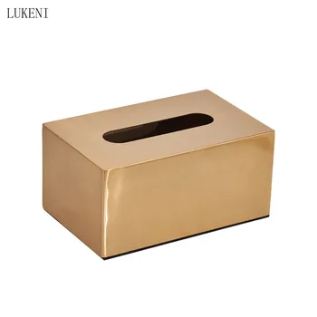  Метална кутия за салфетки в европейски стил, лека Луксозна всекидневна, маса за подреждане на дома, холна маса, украса на кутии за хартиени салфетки