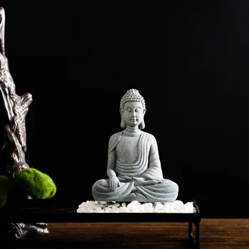  Мини-статуя на Буда за медитация, Жест на Дзен, Тайландски будистка статуя, Скулптура, Домашен офис, градинска Украса, Украшение, занаяти
