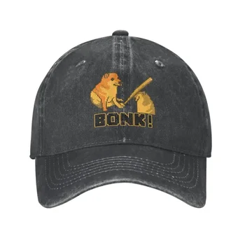  Модерна бейзболна шапка от памук Унисекс Cheems Bonk Meme пиксел графика за възрастни, куче Shiba-Ин, Регулируем шапка за татко, жени, мъже, хип-хоп