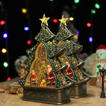  Музикалното ковчег за коледната елха, снежен човек, музикална ковчег в формата на снежинки, Кристална топка, декорации за подаръци за рожден ден за деца
