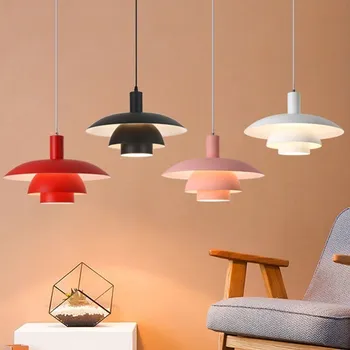  Окачен лампа датски дизайн, Летяща чиния, Цветни led подвесная лампа PH3 за спални, трапезария, кухненски остров, на домашен интериор. Блясък