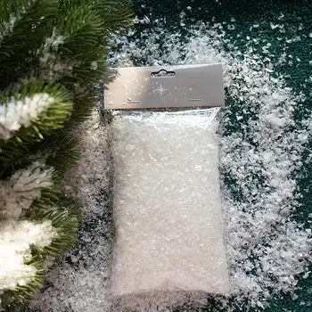  Около 50 г декоративен изкуствен сняг Изкуствен сняг на прах за коледни diy Пластмасови снежинки Празничен декор за Коледно парти