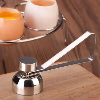  Отваряне на черупката от неръждаема стомана с двойна глава за варени яйца, Креативни джаджи Кухненски инструмент за приготвяне на храна Кухненски принадлежности