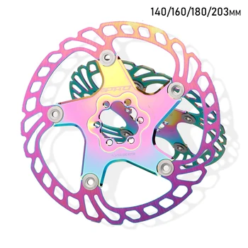  Плаващи ротори на дисковата спирачка на МТВ велосипед От цвят на стоманена сплав, плоча хидравличен спирачен диск пътни планински велосипед 140/160/180/203 мм