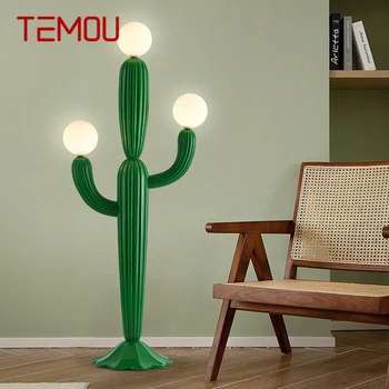  Под лампа TEMOU Nordic Cactus в кремовом стил за хол, спалня, led декоративни атмосфера за творчество