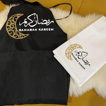  Рамадан Карим кухненско чаено кърпа, престилка честит празник Айд Мубарак за Мюсюлмански ислямски Празник Сухур Ифтар вечерни декорация на дома, съпруга, майка подарък