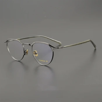  Рамки за очила дамски Кръгли Японски От Чист Титан KV127 Мъжки Женски Тенденция на Оптични Очила Oculos Grau De Feminino
