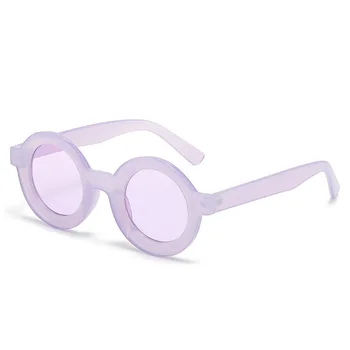  Реколта кръгли слънчеви очила YOOSKE за жени, слънчеви очила с UV 400 нюанси, мъжки слънчеви очила в стил пънк, Оранжево-чай очила INS, модни слънчеви очила