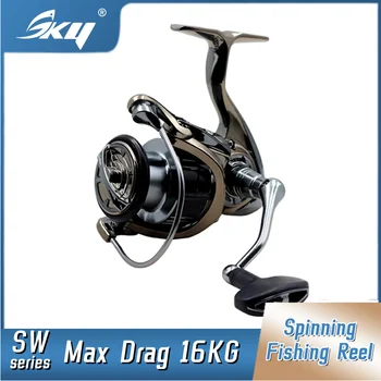  Серия SKY SW Спиннинговая Риболовна Макара с висок коефициент на въртене 5,5: 1, Максимално съпротивление 16 кг, Метална Макара за далечния заброса, Аксесоари за риболов на колелата