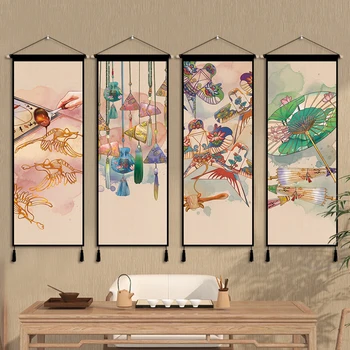  Стенни плат за празник на китайската народна свраките, виси картина, плакат с въздушно змеем, Украса спални, хол, вход, Гобеленовое украса