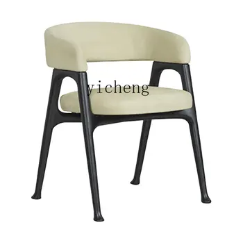  Трапезария стол ЩВ от масивно дърво, съвременни просто домашен стол за почивка от изкуствена кожа, италиански минимализъм