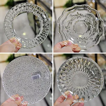  Търговия на едро на Стъклени тарелочки Плодови чинии, чинии за предястие, чинии с цветя във формата на листа на лотос, Луксозна посуда 3 стил