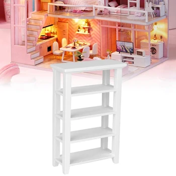  Умален модел на мебели 4-слойный багажник за изложбата на стоки 1: 12 Аксесоари за куклена къща