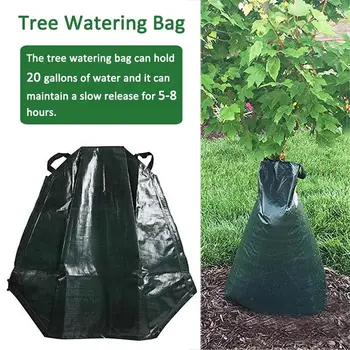  Чанта за поливане на растенията 20 Литра, Система за поливане на дървета с голям капацитет, по-бавно освобождаване в рамките на 5-8 часа, градинарски принадлежности за тревата